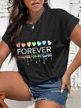 Футболка женская с принтом  42 Черная 2664082700 Днепр