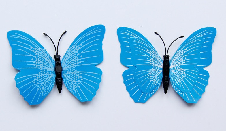 Набор голубых бабочек - 12шт. Киев - изображение 3