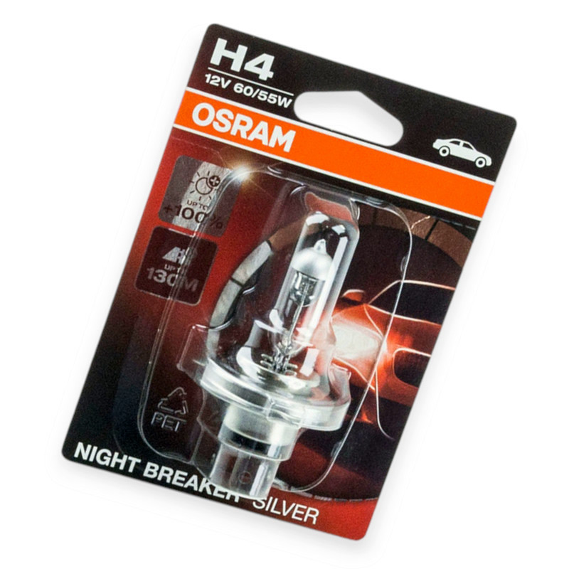 Автолампа 12V 60, 55 (43) Silver Night Breaker Silver 100% H4 Мукачево - изображение 1