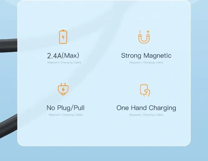 Магнітний кабель KUULAA Type-C Magnetic Cable 1 m White Київ - фото 3