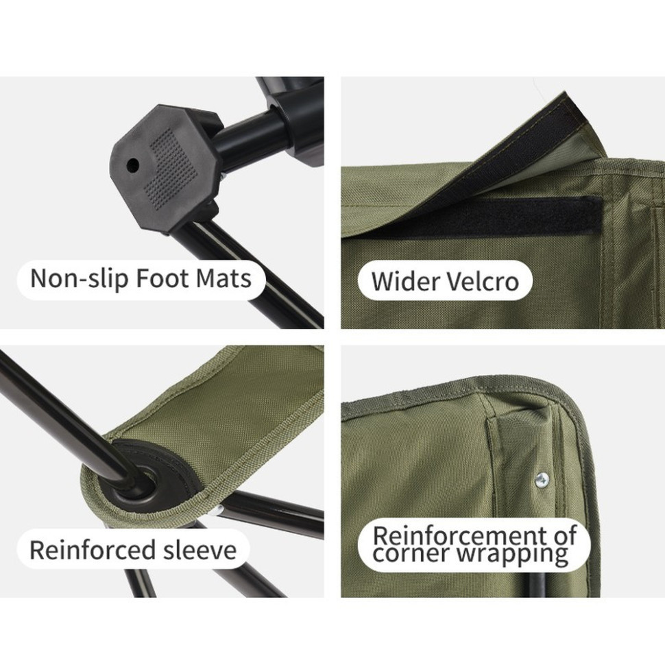 Стілець складаний Naturehike Sea Star 002 CNK2550JJ019, вуглецева сталь, олива Київ - фото 4