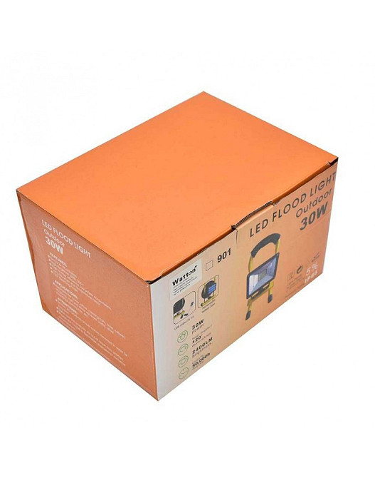 Портативный аккумуляторный светодиодный прожектор 2400 Лм Watton WT-329 30 Вт фонарь на подставке+ПОДАРОК Каменец-Подольский - изображение 9