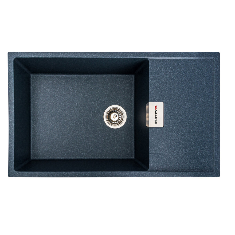 Гранітна мийка для кухні VALESO 8650 DIAMOND матова (антрацит) Коломыя - изображение 1