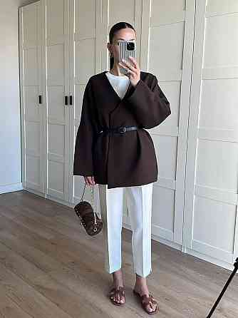 Жіноче класичне стильне пальто на підкладці з поясом турецький кашемір Одеса