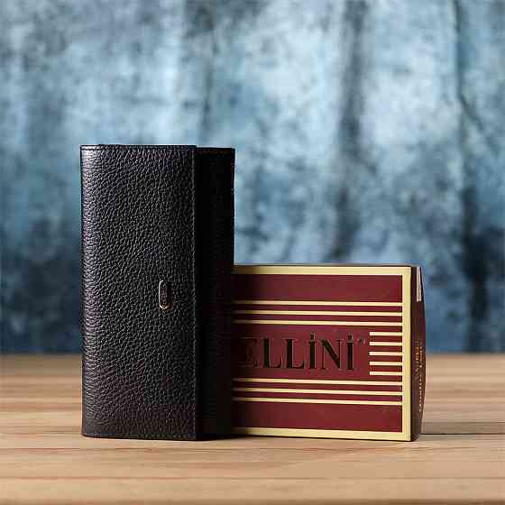 Класичний жіночий гаманець з натуральної шкіри CANPELLINI 20872_1 Чорний Київ