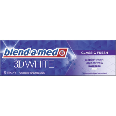 Зубная паста Blend-a-med 3D White Классическая свежесть 75 мл (8006540792971) Винница - изображение 2