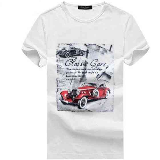 Футболка чоловіча с принтом  46 Біла 2664090999 Дніпро