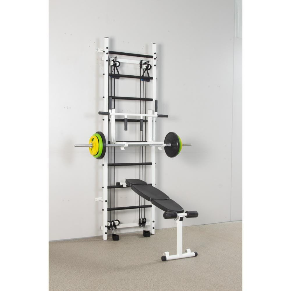 Шведська стінка з еспандерами CrossFullPro біла спортивна для дітей та дорослих посилена металева для сім'ї Кам'янське - фото 4