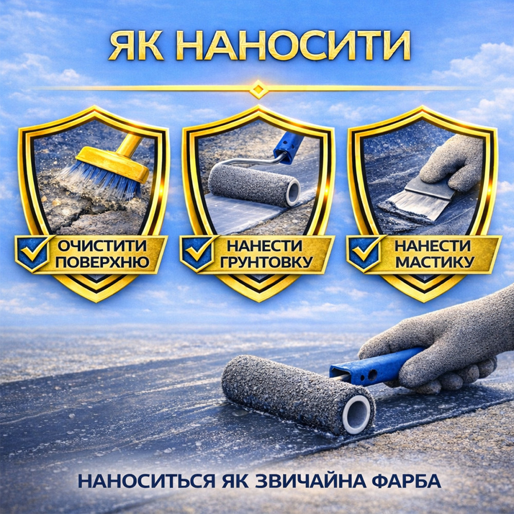 Гідроізоляційна акрилова мастика H2Off Біла 6 кг рідка універсальна гідроізоляція для ванної, підвалів, балконів, покрівлі Харків - фото 7