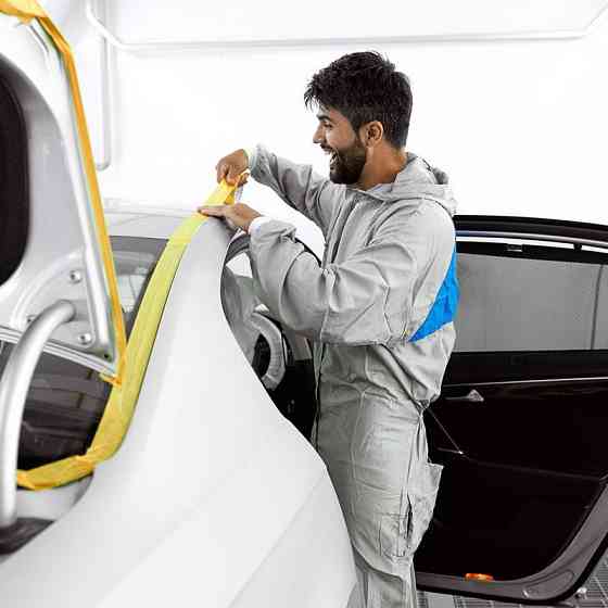 Маскуюча малярська стрічка HPX 4400 для зовнішнього застосування і чітких контурів 6 мм*50 м помаранчева (FP0650) Киев