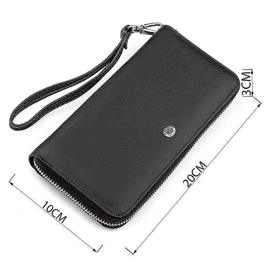 Чоловічий гаманець ST Leather 18422 (ST45) натуральна шкіра Чорний Київ