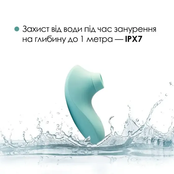 Вакуумний стимулятор Svakom Pulse Lite Neo Seafoam Blue, керується зі смартфона Львів