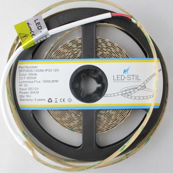 LED-STIL LED стрічка LED-STIL 6000K, 6 Вт, 2835, 120 шт, IP33, 12V, 1000LM Коломия