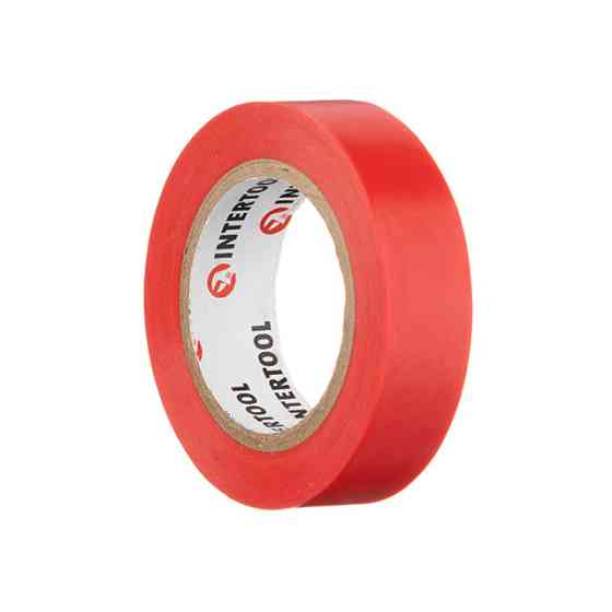 Стрічка ізоляційна 0.15мм*17мм*10м червона INTERTOOL IT-0030 Киев