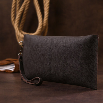 Косметичка Shvigel Кожаная матовая тревел Коричневая (16418) Винница - изображение 2