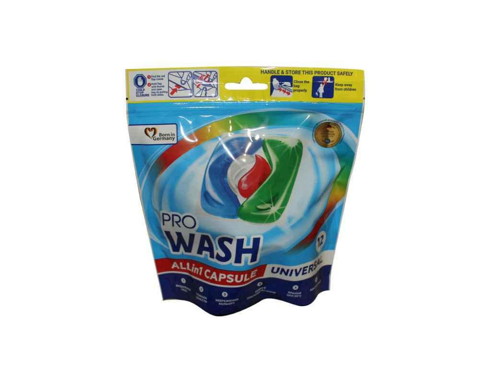 Капсули д/прання Універсальні 12шт ТМ PRO WASH Solmir Київ - фото 1