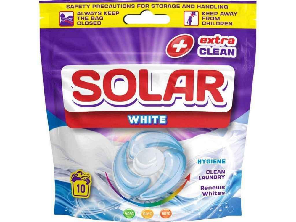 Капсули для прання 10шт White Білих речей ТМ SOLAR Київ - фото 1