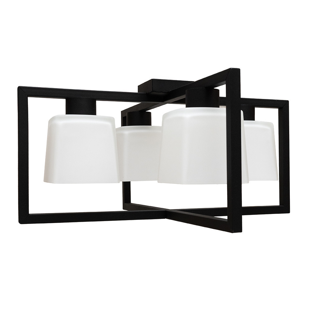 Люстра потолочная MSK Electric Boston на четыре плафона под лампу Е27 NL 400230-4 BK Одесса - изображение 2