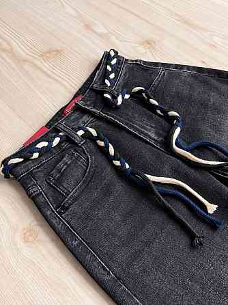 Джинсы женские Vanver 82216 baggy MOM бананы американки с поясом черные, черный, 25, 25, 67 см, 96 см Киев