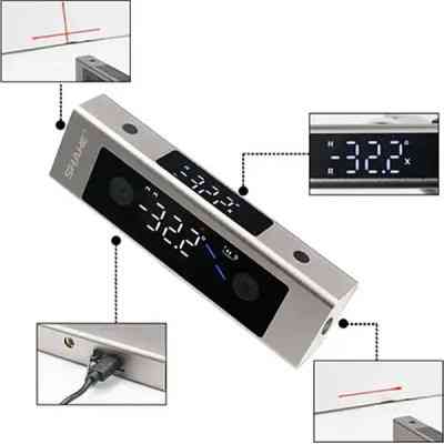 Уровень Protester цифровой многофункциональный с лазером, 4*90° (5342) Винница