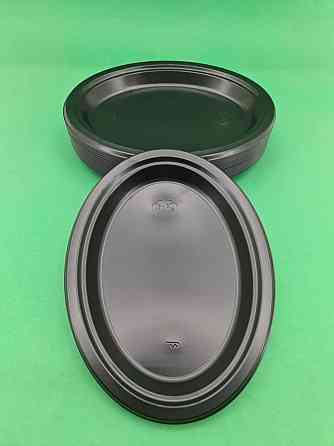 Тарілка овальна 260 mm Чорна (50шт) Харків