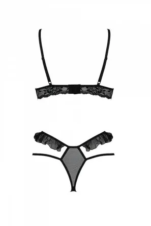 Комплект DOLLY SET WITH OPEN BRA black XXL/XXXL Passion Львов