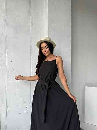 Жіночий літній сарафан максі "Charlotte" оптом | Норма і батал Чорний, 50-52 Київ