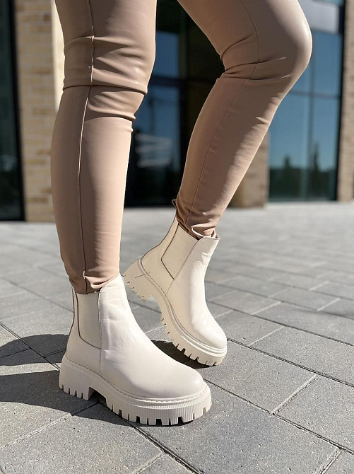 Черевики жіночі GREMMY бежеві натуральна шкіра висота 13 см (604/1) Коломыя - изображение 1