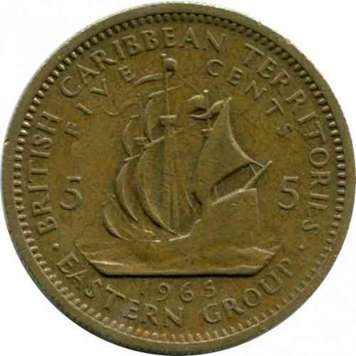 Восточные Карибы 5 центов, 1955-1965 Полтава