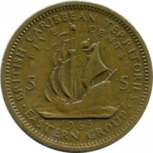 Восточные Карибы 5 центов, 1955-1965 Полтава - изображение 1