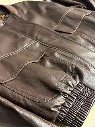 Куртка женская Lady Yep 10048 бомбер из экокожи оверсайз коричневая, коричневый, S Киев