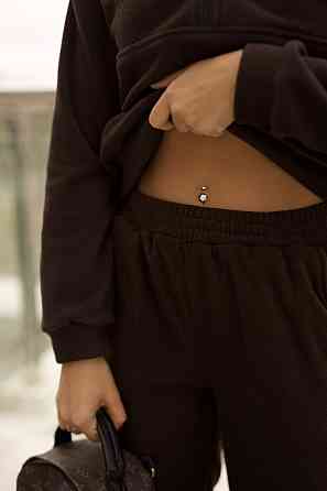 Спортивний костюм на флісі жіночий "Real" | Норма та батал Шоколадний, 50-52 Київ