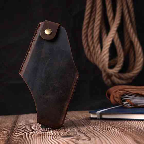 Оригінальний чохол для телефону з натуральної шкіри Vintage sale_15058 Коричневий Київ