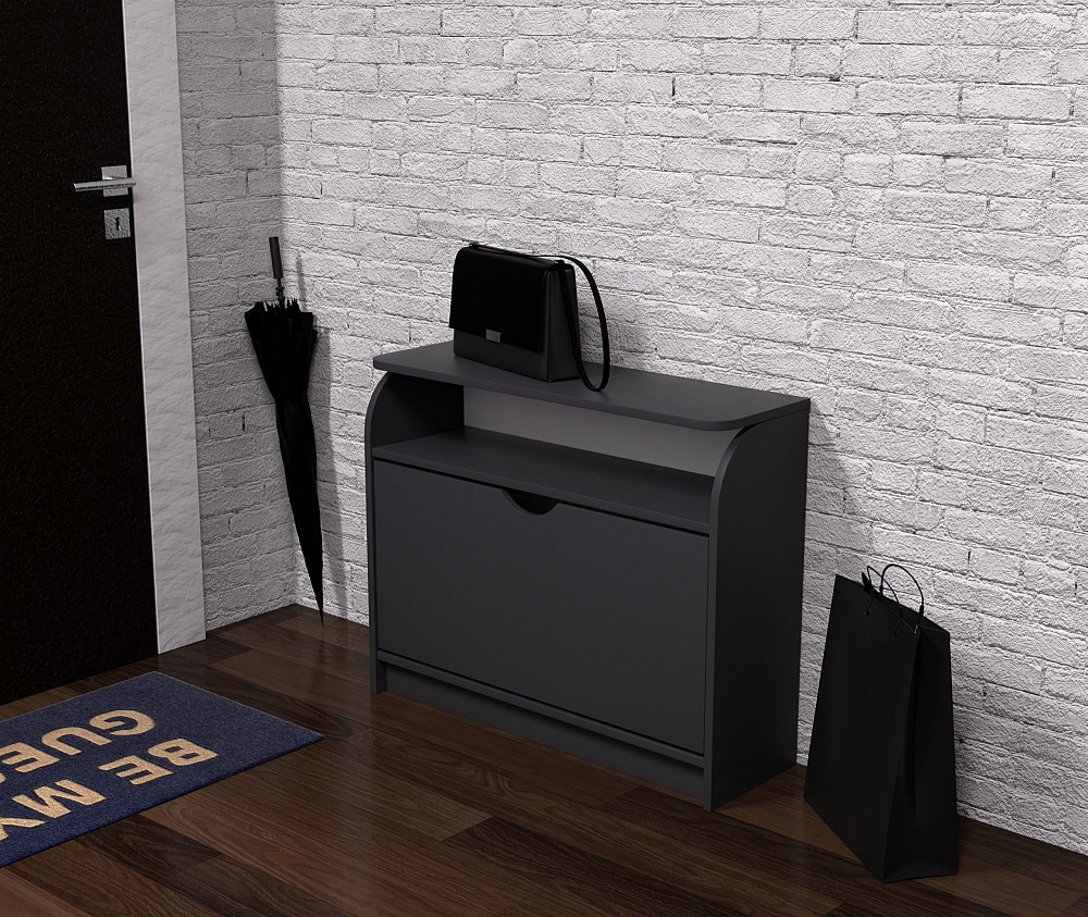 Тумба для обуви №3, Антрацит, 800/250/650 Львов - изображение 4