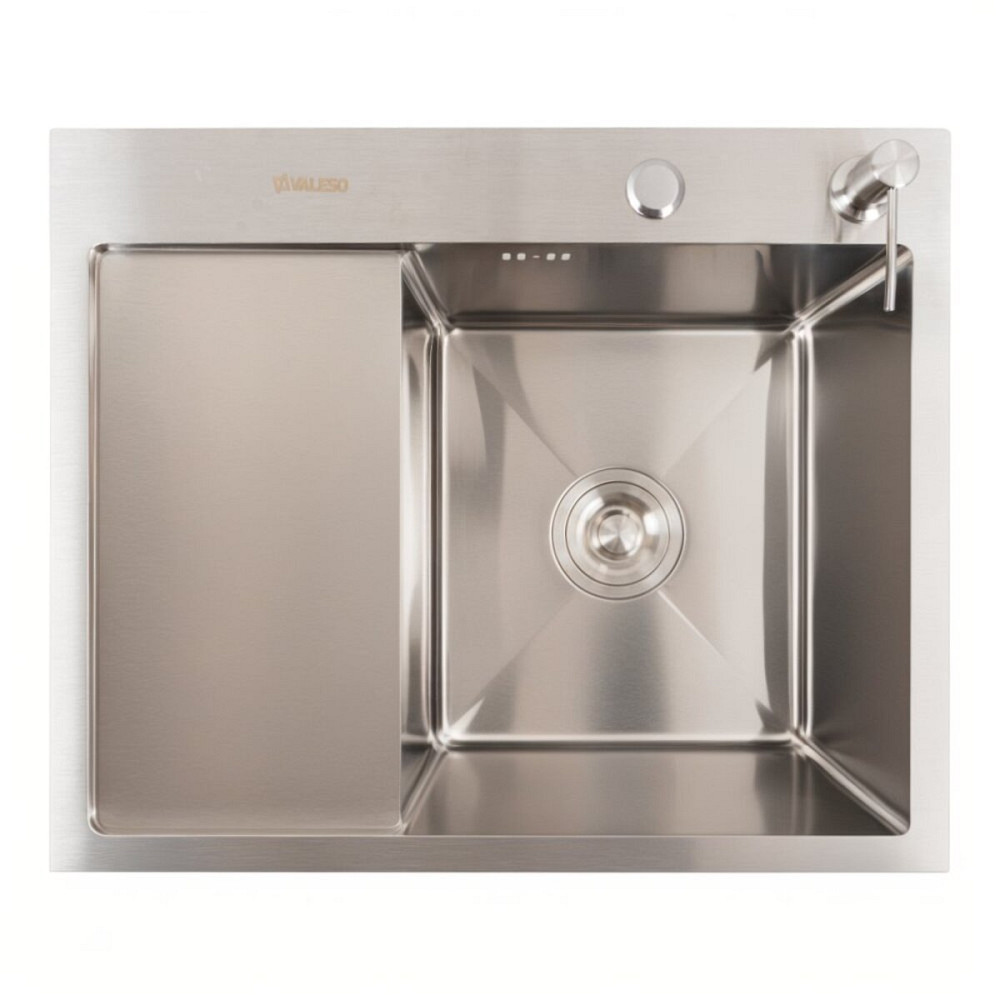 Кухонна мийка CM 58*48 R нержавійка VALESO Handmade (круглий сифон 3,0/0,8) Коломыя - изображение 1