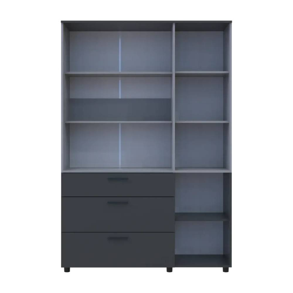 Шафа для одягу Doros Торн Антрацит/Сірий 3 ДСП/3Ш (полиці) 135х51.6х200 (DRS-012036) Дніпро - фото 5