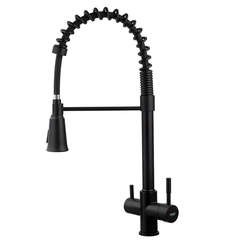 Кухонний змішувач Koer KB-72025-05 з виходом для питної води та пружинним виливом (KR5015) Харків - фото 1