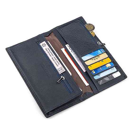Мужской купюрник ST Leather 18370 (ST148) очень удобный Синий Киев