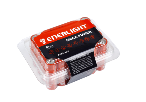 Батарейка пальчик ENERLIGHT MEGA POWER AA 1.5V бокс 24 шт. Рівне