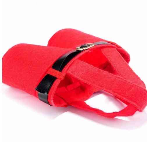 Декор для новогоднего стола Штаны Деда Мороза 210 на 145 мм разноцветный Киев