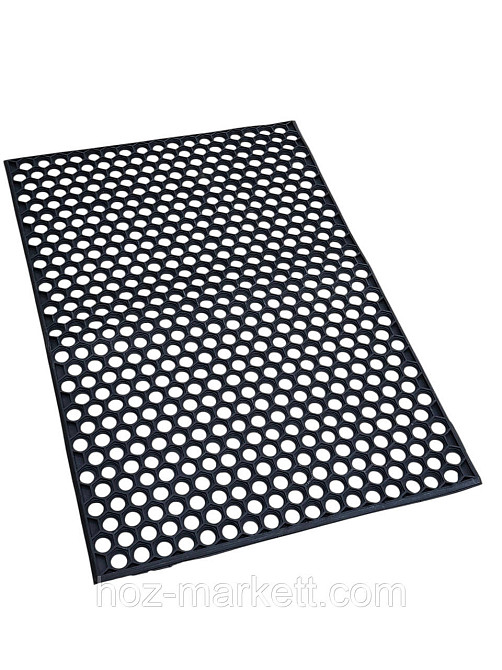 Коврик 90х60х0.9 см резиновый грязезащитный сота черный Харьков - изображение 1