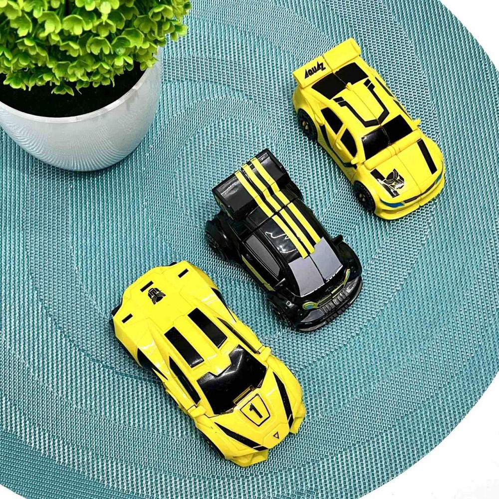 Трансформер Спорткар 3в1 висота 20см робот + машина в коробці Жовтий (Q1914) Чернігів - фото 9