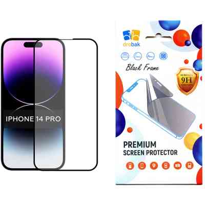 Скло захисне Drobak Apple iPhone 14 Pro (Black) (505057) Вінниця