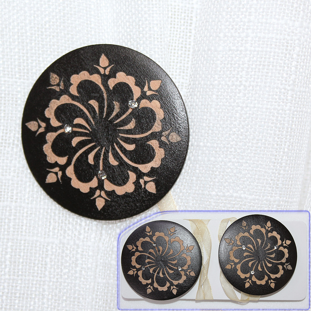 Магніти для штор і гардин (174м) Карпати набір 2 шт Венге (81-085) Київ - фото 1