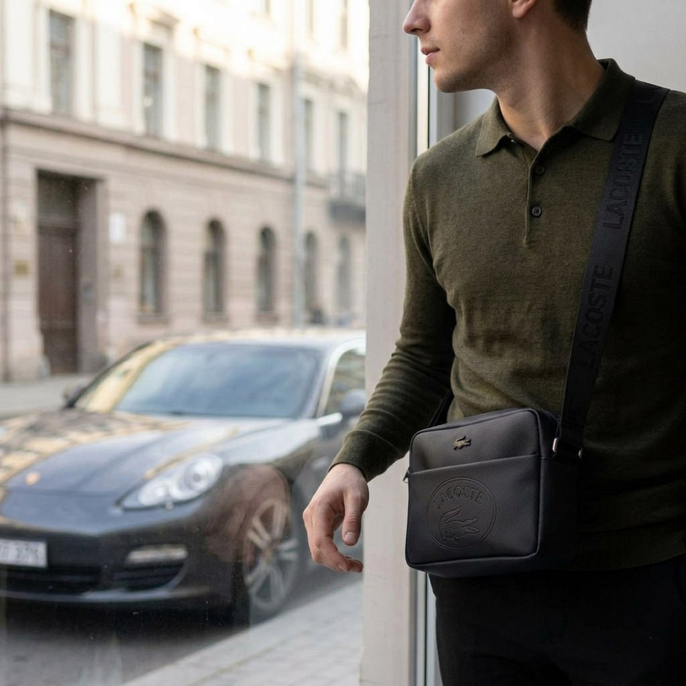 Чоловіча барсетка, сумка на плече Lacoste (82413) Київ - фото 3