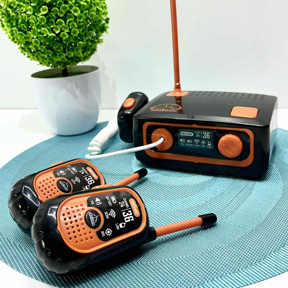 Набір Рацій дитячий 2 шт станція звук світло Чорно-жовтогаряча (ZR302A-2B) Чернігів - фото 9