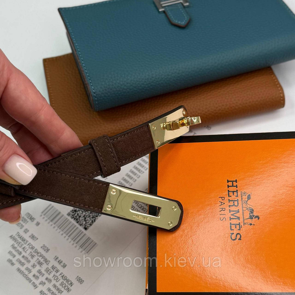 Коричневый замшевый женский брендовый ремень (280-1) Киев - изображение 7