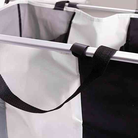 Корзина-органайзер для белья на каркасе 3 отделения Киев