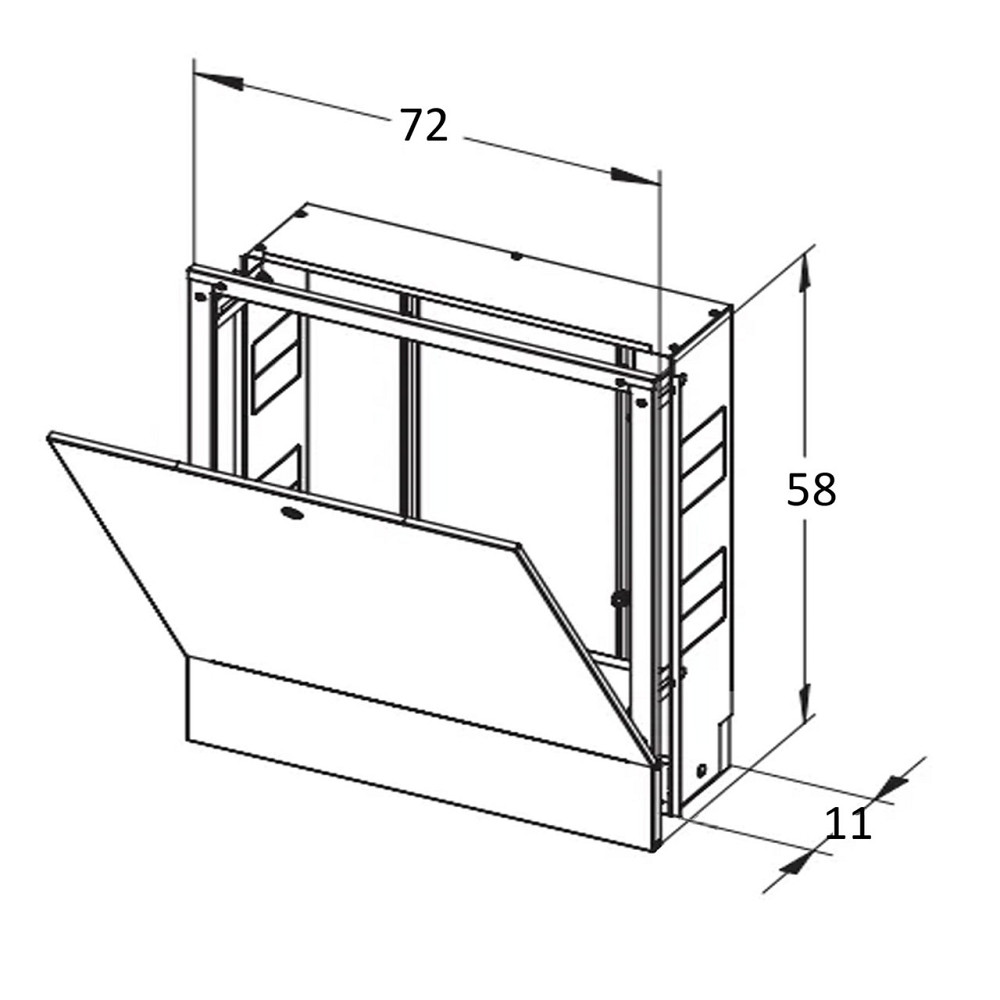 Коллекторный шкаф внутренний ШКВ-03 720x580x110 (5-6-7) (000012550) Киев - изображение 5