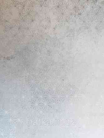 Шпалери вінілові Grandeco One roll one motif 2 A35101 панно 3д лофт штукатурка під бетон сніжинки сірі бежеві Київ